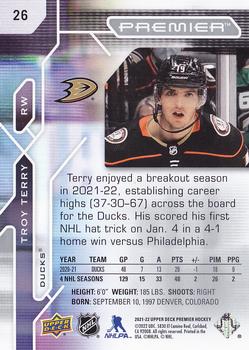 2021-22 Upper Deck Premier #26 Troy Terry Back