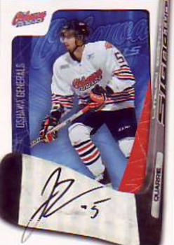 2007-08 Extreme Oshawa Generals (OHL) Signature Series #3 Jonathan Quarrie Front
