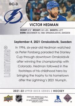 2021-22 Upper Deck - Day With The Cup #DC-3 Victor Hedman Back
