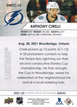 2021-22 Upper Deck - Day With The Cup #DWTC-10 Anthony Cirelli Back