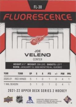 2021-22 Upper Deck - Fluorescence Red #FL-30 Joe Veleno Back