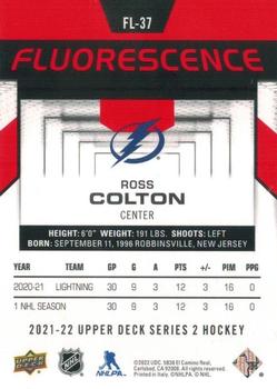 2021-22 Upper Deck - Fluorescence Red #FL-37 Ross Colton Back