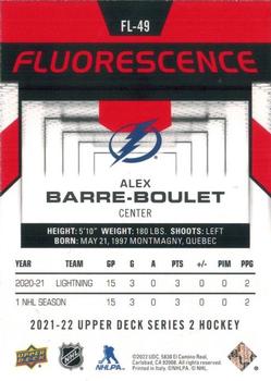 2021-22 Upper Deck - Fluorescence Red #FL-49 Alex Barre-Boulet Back