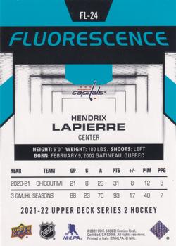2021-22 Upper Deck - Fluorescence Blue #FL-24 Hendrix Lapierre Back