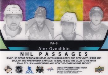 2021-22 Upper Deck - NHL Passages #PA-8 Alex Ovechkin Back