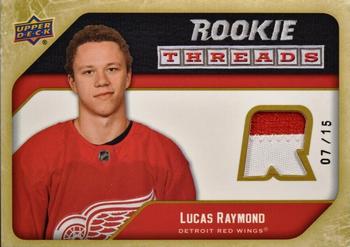 2021-22 Upper Deck - Rookie Threads Retro Patch #RT-LR Lucas Raymond Front