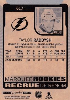 2021-22 Upper Deck - 2021-22 O-Pee-Chee Update #617 Taylor Raddysh Back