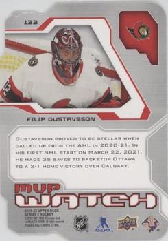 2021-22 Upper Deck - 2021-22 MVP Update Colors and Contours #133 Filip Gustavsson Back