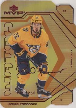 2021-22 Upper Deck - 2021-22 MVP Update Colors and Contours #135 David Farrance Front