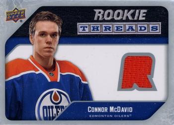 2021-22 Upper Deck - Rookie Threads Retro Flashbacks #RT-CM Connor McDavid Front