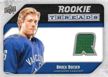 2021-22 Upper Deck - Rookie Threads Retro Flashbacks #RT-BB Brock Boeser Front