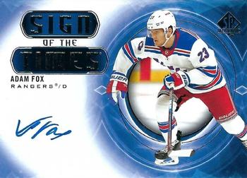 2020-21 SP Authentic - Sign of the Times #SOTT-AF Adam Fox Front