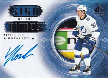 2020-21 SP Authentic - Sign of the Times #SOTT-YG Yanni Gourde Front