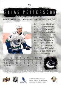 2020-21 SP Authentic - 2000-01 Retro #R1 Elias Pettersson Back
