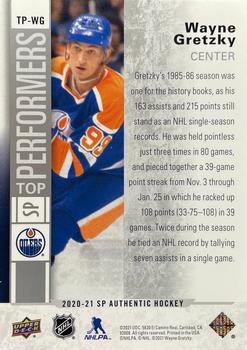 2020-21 SP Authentic - Top Performers #TP-WG Wayne Gretzky Back