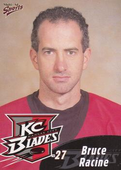 1999-00 Multi-Ad Kansas City Blades (IHL) #15 Bruce Racine Front