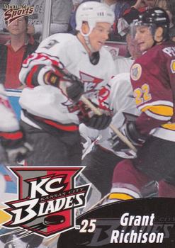 1999-00 Multi-Ad Kansas City Blades (IHL) #16 Grant Richison Front
