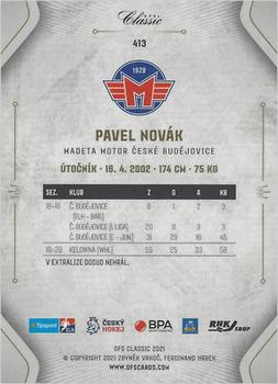2020-21 OFS Classic Série II - First Day Issue #413 Pavel Novak Back
