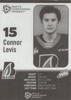 2021-22 Kamloops Blazers (WHL) #NNO Connor Levis Back