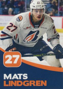 2021-22 Kamloops Blazers (WHL) #NNO Mats Lindgren Front