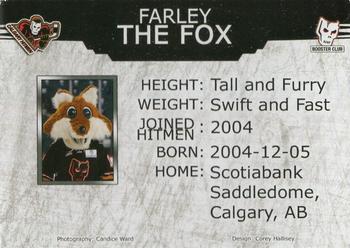 2021-22 Calgary Hitmen (WHL) #1 Farley the Fox Back