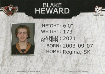 2021-22 Calgary Hitmen (WHL) #3 Blake Heward Back