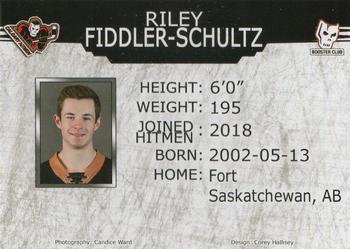 2021-22 Calgary Hitmen (WHL) #17 Riley Fiddler-Schultz Back