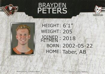 2021-22 Calgary Hitmen (WHL) #26 Brayden Peters Back