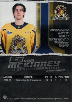 2021-22 Extreme Shawinigan Cataractes (QMJHL) #1 Sam McKinney Back