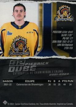 2021-22 Extreme Shawinigan Cataractes (QMJHL) #20 Pierrick Dube Back
