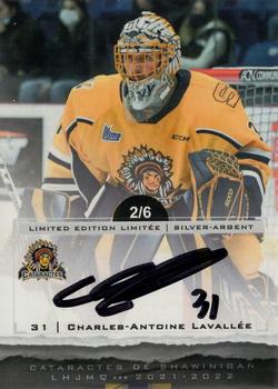 2021-22 Extreme Shawinigan Cataractes (QMJHL) - Autographs Silver #8 Charles-Antoine Lavallee Front