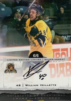 2021-22 Extreme Shawinigan Cataractes (QMJHL) - Autographs Silver #9 William Veillette Front