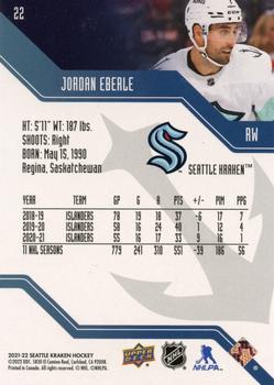 2021-22 Upper Deck Seattle Kraken Box Set #22 Jordan Eberle Back