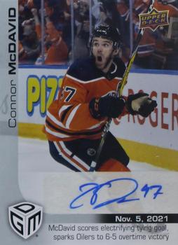 2021-22 Upper Deck Game Dated Moments - Autographs Achievement #13 Connor McDavid Front