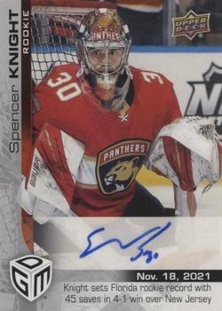 2021-22 Upper Deck Game Dated Moments - Autographs Achievement #19 Spencer Knight Front