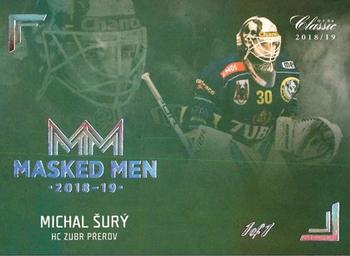 2018-19 OFS Chance Liga - Masked Men Platinum Rainbow #MM11 Michal Sury Front