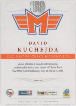 2015-16 OFS Classic Série II - ČEZ Motor České Budějovice #MOT-11 David Kuchejda Back