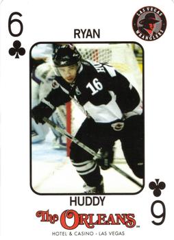 2010-11 Las Vegas Wranglers (ECHL) Playing Cards #6♣ Ryan Huddy Front