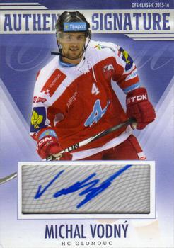 2015-16 OFS Classic Série I - Authentic Signature #AS-43 Michal Vodny Front