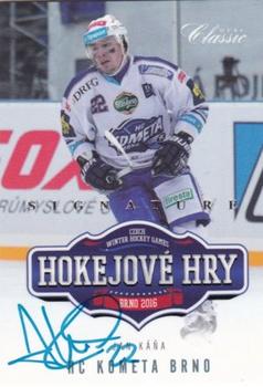 2015-16 OFS Classic Série II - Hokejové hry Brno 2016 Signature #HH-22 Jan Kana Front