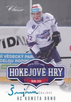 2015-16 OFS Classic Série II - Hokejové hry Brno 2016 Signature #HH-55 Rostislav Snajnar Front