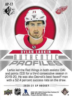 2020-21 SP - Authentic Profiles #AP-17 Dylan Larkin Back