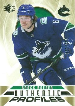 2020-21 SP - Authentic Profiles Gold #AP-6 Brock Boeser Front
