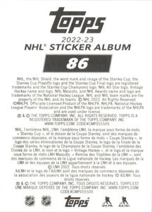 2022-23 Topps NHL Sticker Collection #86 Team Logo Back