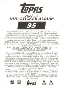 2022-23 Topps NHL Sticker Collection #95 Andrei Svechnikov Back