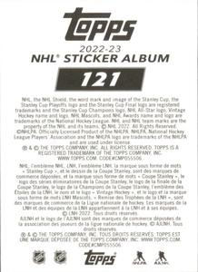 2022-23 Topps NHL Sticker Collection #121 Team Highlight Back