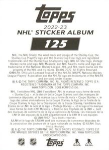 2022-23 Topps NHL Sticker Collection #125 Nathan MacKinnon Back
