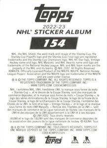 2022-23 Topps NHL Sticker Collection #154 Team Logo Back