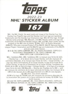 2022-23 Topps NHL Sticker Collection #167 Vladislav Namestnikov Back