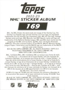 2022-23 Topps NHL Sticker Collection #169 John Klingberg Back
